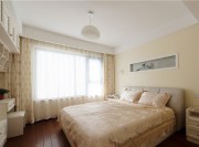 時尚雅致中式風格90平米二居室臥室背景墻裝修效果圖