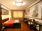 古典大氣中式風格120平米三居室臥室吊頂裝修效果圖