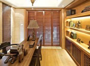 典雅休閑中式風格120平米三居室書房吊頂裝修效果圖