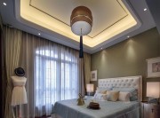 新中式沉穩大氣120平米三居室兒童房吊頂裝修效果圖