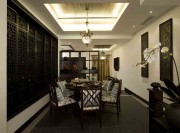 古典精致中式風格130平米四居室餐廳吊頂裝修效果圖