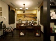 古典精致中式風格130平米四居室書房吊頂裝修效果圖