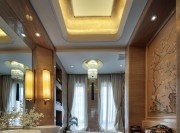 新中式沉穩大氣120平米三居室衛生間浴室柜裝修效果圖