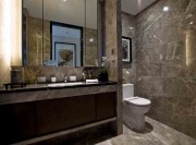 深淺結合中式風格120平米三居室衛生間浴室柜裝修效果圖