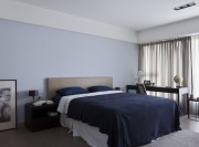 現代敞亮中式風格120平米三居室臥室吊頂裝修效果圖