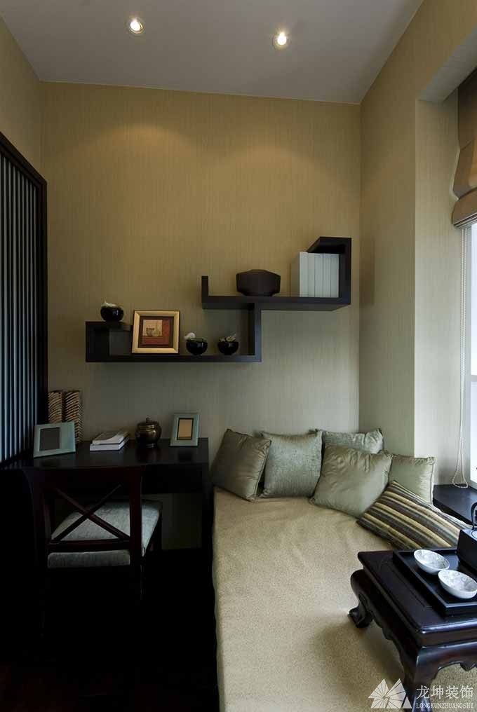 中式簡(jiǎn)約清新120平米三居室兒童房背景墻裝修效果圖