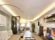 寧靜淡雅中式風格100平米三居室客廳吊頂裝修效果圖