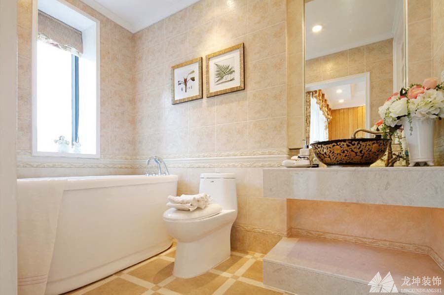 精致文雅中式120平米三居室衛生間浴室柜裝修效果圖