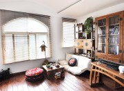 雅致典雅中式風格100平米三居室客廳背景墻裝修效果圖