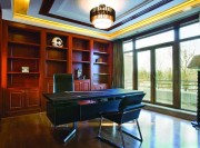 中式雅致大方220平米別墅書(shū)房吊頂裝修效果圖