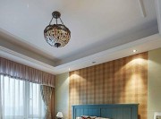 溫馨舒適田園風格80平米二居室臥室背景墻裝修效果圖