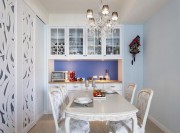 現(xiàn)代歐式田園風格80平米二居室餐廳吊頂裝修效果圖