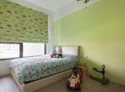 現(xiàn)代歐式田園風格80平米二居室兒童房背景墻裝修效果圖