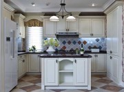 溫馨愜意美式田園風(fēng)格100平米二居室廚房櫥柜裝修效果圖