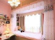 淡雅舒適田園風格90平米二居室兒童房背景墻裝修效果圖