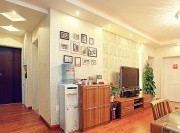 簡(jiǎn)約清新田園風(fēng)格100平米三居室客廳電視背景墻裝修效果圖