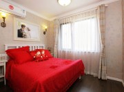 精致唯美地中海風格100平米二居室臥室背景墻裝修效果圖