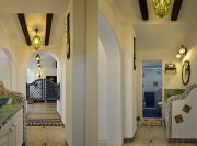 迷人清新地中海風格85平米二居室玄關(guān)過道裝修效果圖