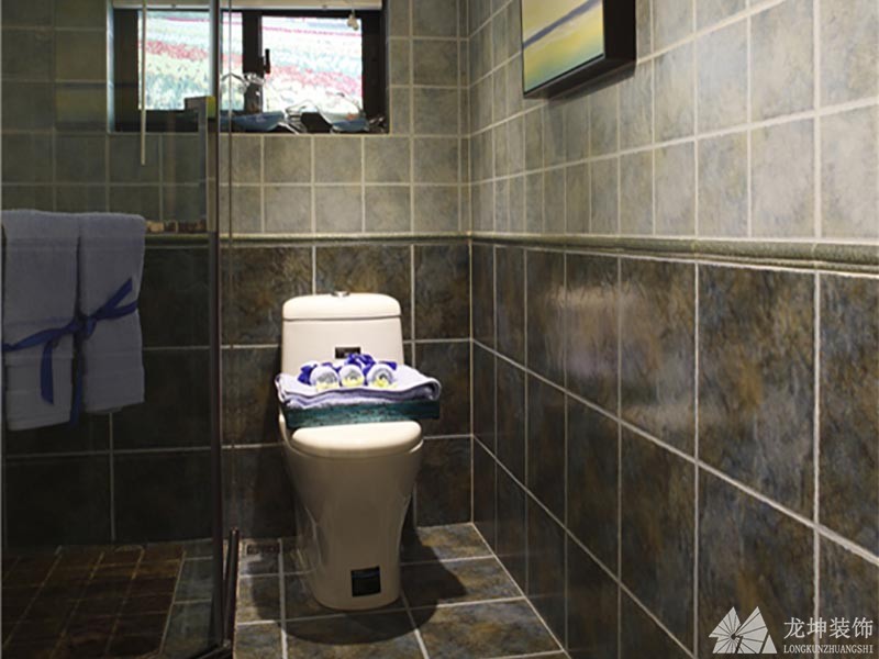 熱情洋溢地中海風格90平米二居室衛生間裝修效果圖