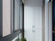 清新浪漫地中海風格90平米二居室陽臺裝修效果圖