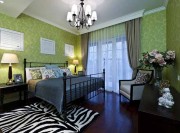 多彩溫馨田園風格240平米別墅臥室吊頂裝修效果圖