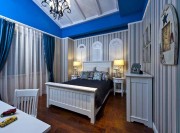 多彩溫馨田園風格240平米別墅兒童房背景墻裝修效果圖