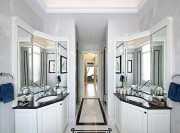 清新飄逸地中海風(fēng)格120平米三居室衛(wèi)生間浴室柜裝修效果圖