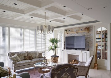 美式鄉村100平米三居室裝修效果圖