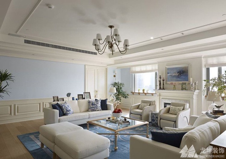 清新現代簡約風格110平米三居室裝修效果圖