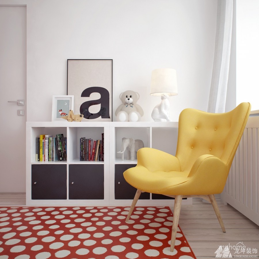 現代小清新風格50平公寓裝修效果圖